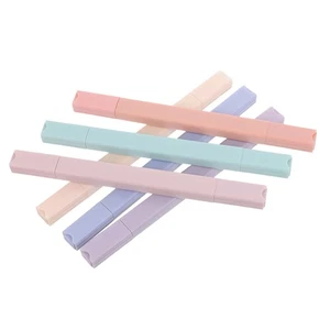 6 Pcs Double Ended Marker Pen Student Use Child Highlighters for School - Picture 1 of 17