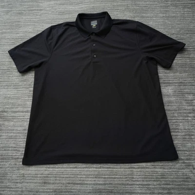 Greg Norman Polo Shirt Men Black  Short Sleeve Play Dry Poly Solid 3XL XXXL - Image 1 of 4