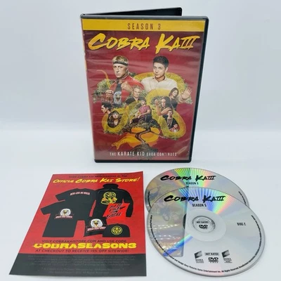 COBRA KAI III - Season 3 Three (DVD, 2022, 2-Disc Set) w/ Insert, Fast Free Ship Foto 1 de 4
