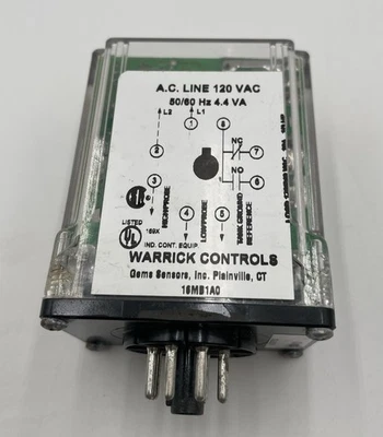 Warrick Controls 16MB1A0 Plug-in Relay 120v-ac Guaranteed Working Condition - Image 1 of 4