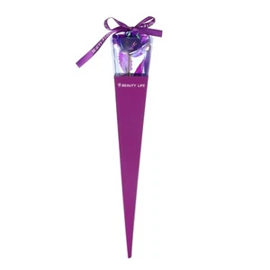 Artificial Roses Flower, 1 Set Faux Flower with Box for Anniversary, Purple - Picture 1 of 5