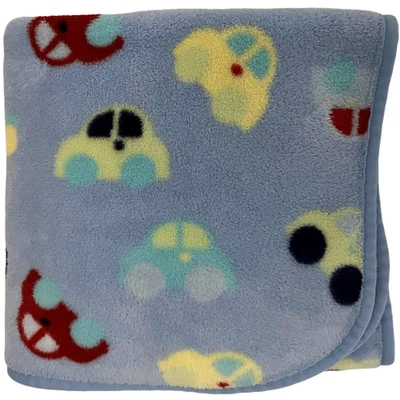 Koala Baby Blue Cars Blanket Soft Fleece Lovey Slug Bug Yellow Red Babies R Us - Image 1 of 3