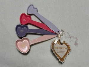 Bridgerton Heart Shaped Measuring Spoons Set Plastic - Picture 1 of 3