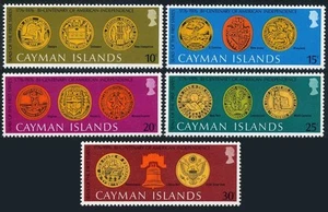 Cayman 372-376,376a,MNH.Mi 368-372,Bl.10. USA-200,1976:Seals,Liberty Bell,Turtle - Picture 1 of 2