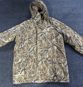 Vintage Cabelas Gore Tex Men's Medium Camo Mossy Oak Jacket Hooded Made In USA - Picture 1 of 5