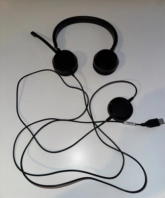 Jabra HSC016 Stereo USB Corded Wired Headphones Black -  Black - Barley Used - Image 1 of 4