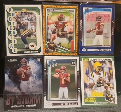Jayden Daniels 5 Non Base Rookie  6 Card  Spectacular Lot!🔥🔥🔥🔥🔥 - Image 1 of 2