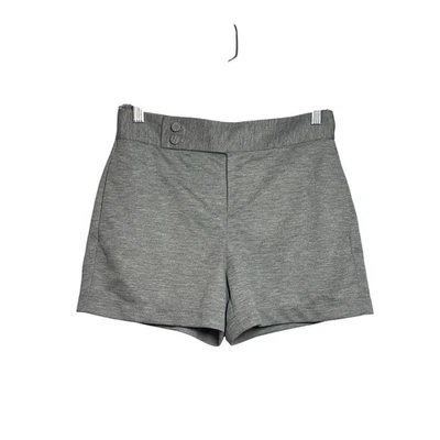 Robert Rodriguez Heather Grey High Waist Button Detail Knit Shorts NWT Size S - Image 1 of 4