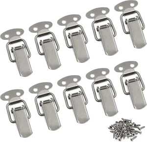 Zorfeter Small Stainless Steel Spring Loaded Toggle Lock Clasp Buckle Latch for  - Picture 1 of 12
