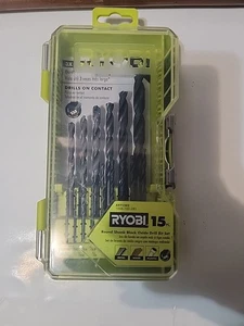 Ryobi Set di punte per trapano 15 pezzi gambo tondo in ossido nero A971502 - Foto 1 di 5