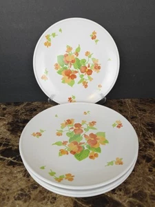 Set Of 4 Noritake Progression Happy Days Dinner Plates 10.5" Japan 9069 Floral - Picture 1 of 7