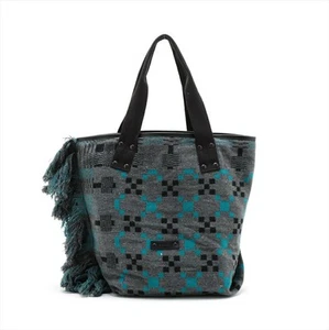 Bolso de Mano de Lana Sakai Azul Gris - Imagen 1 de 10