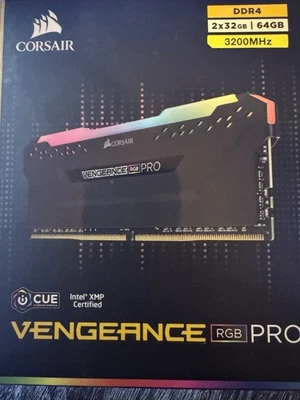 Corsair Vengeance RGB Pro DDR4 Desktop RAM 64GB (2x32GB) 3200MHz - Image 1 of 2