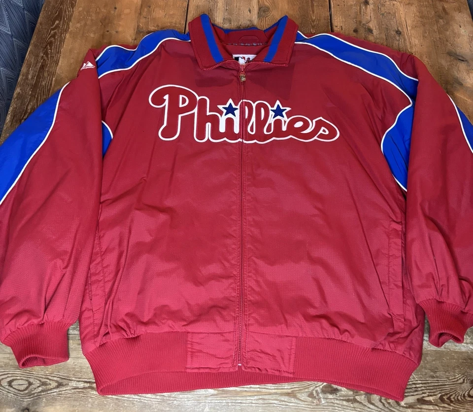 Vintage Majestic Philadelphia Phillies Dugout Jacket Authentic Collection XXL - Image 1 of 4