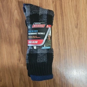 Dickies 3 Paar Stahlkappe schwarz/grau Wollmischung schwere Thermo Crew-Socken Größe 6-12 neu - Bild 1 von 9