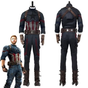 Avengers 3 Captain America Steven Rogers Cosplay Costume Men Carnival Party Suit - Picture 1 of 12