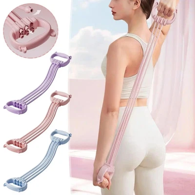 Banda de Resistencia Ajustable, Banda de Ejercicio de 6 Tubos con Asas Cómodas, Multi Foto 1 de 4