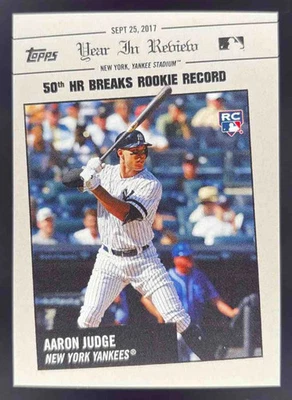 2017 Topps Throwback Thursday #168 Aaron Judge RC Rookie - Image 1 of 2