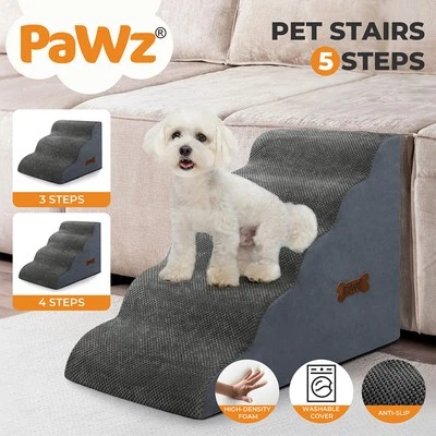 Pawz Pet Ramp Stairs for Bed Dog Step Ladder Memory Foam Non-Slip Washable Cover - image 1 of 4