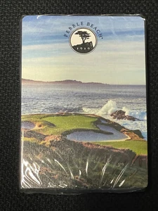 Mazo de cartas vintage para campo de golf de Pebble Beach sellado raro coleccionistas tigre - Imagen 1 de 4
