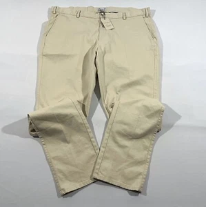 Peter Millar Pants Mens Khaki Tan Pilot Twill Flat Front Trouser Golf 40x36 NEW - Picture 1 of 11