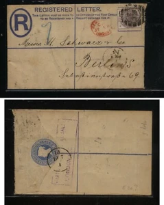Great Britain 101  on registered postal envelope to Germany    KL1229 - Picture 1 of 1