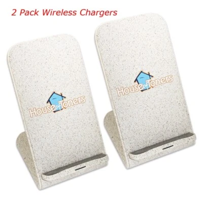 2PK 15W Wireless Charger Stand Samsung iPhone XS Max X XR 11 12 13 14 15 Pro - Image 1 of 2