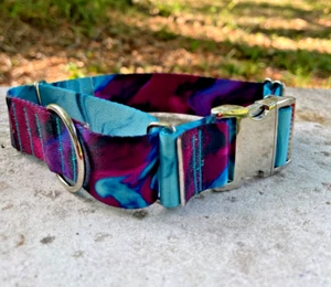 1.5" Wide Martingale Dog Collar with Buckle - adjustable Martingale Collar USA - Picture 1 of 9