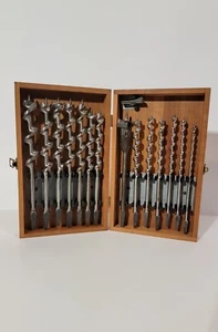 Vintage Irwin 14pc Solid Center METRIC Auger Bit Set 4mm-16mm + SAE Adjustable - Picture 1 of 13