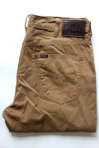 Lee men's Brooklyn straight jean trousers W36 L32 mid brown cotton LEVH846 - Picture 1 of 10