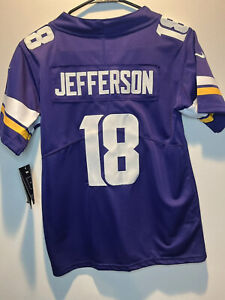 NWT🔥 Youth Small (8-10) Justin Jefferson #18 Minnesota Vikings On-Field  Jersey