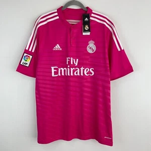 Camiseta de fútbol visitante Adidas del Real Madrid 2014/2015 para hombre talla L rosa - Imagen 1 de 17