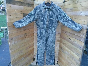 VTG 80s Mossy Oak Break-Up Insulated Camo Coveralls Zip Leg Mens S / M USA READ - Picture 1 of 24