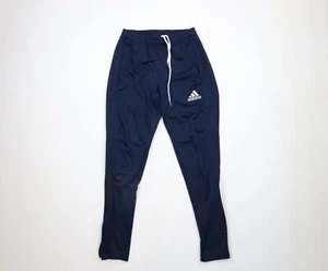Vintage Adidas Mens Small Faded Spell Out Soccer Tapered Leg Warm Up Pants Blue - Picture 1 of 12