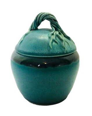 APE Studio Anne Porter Elliott frasco com tampa condimento/açúcar cerâmica pátina de cobre - Imagem 1 de 4