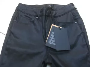 VERO MODA LEDER OPTIK SUPER SLIM JEANS S 30 UK 8 10 SKINNY Jeggings wet schwarz - Bild 1 von 14
