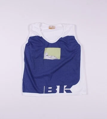 Top Vintage Poi by Krizia Estampado Leopardo Púrpura Sin Mangas Talla M Foto 1 de 4