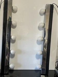 2 x Lampada da parete Ikea MUSIK cromata trucco specchio luci arredamento camera da letto interno - Foto 1 di 6