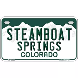 Targa motocicletta Steamboat Springs Colorado insegna auto camion parete casa - Foto 1 di 1