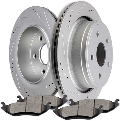 Rear Brake Rotors And Ceramic Pads For 2002 2003 2004 2005 2006 Dodge Ram 1500 - Изображение 1 из 4