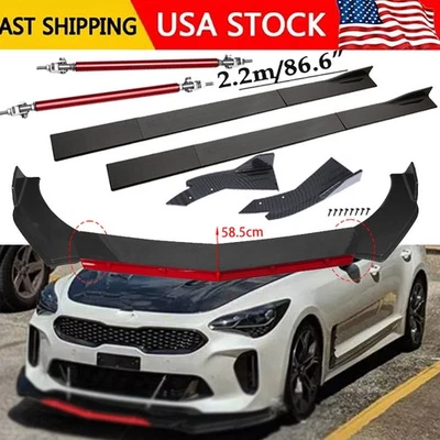 For KIA Stinger Forte Optima Front Bumper Rear Lip Spoiler Splitters Body Kit Foto 1 de 4
