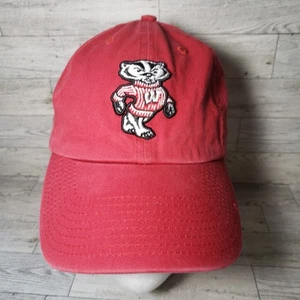 Wisconsin Badgers 47 Brand Fitted NCAA Hat Size Relaxed Fit MEDIUM RED EUC - Picture 1 of 6