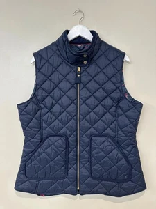 Joules Navy Blue Brookdale Gilet UK Size 16 Quilted Collarless Bodywarmer - Picture 1 of 8