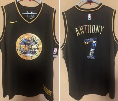 Carmelo Anthony New York Knicks Golden Edition Iridescent NBA Jersey 2xl 54 - Image 1 of 4