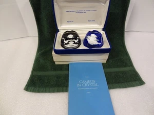 Vintage The Franklin Mint Cameos in Crystal Paper Weights w/ Certificate & Box - Picture 1 of 20