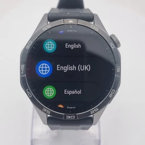 Huawei Watch GT 4 46MM PNX-B19 Silver Smart Watch - Black Strap - Picture 1 of 6