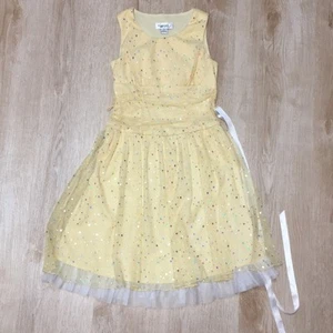 Amy Byer Girl’s size 7 Yellow Sparkle Sleeveless Dress - Picture 1 of 6