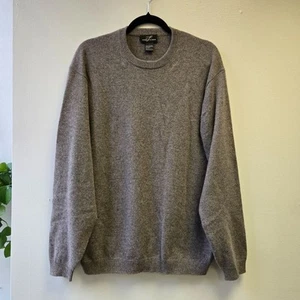 Herren Pullover aus reinem 2-fädigem Kaschmir mit Rundhalsausschnitt L braun - Bild 1 von 8