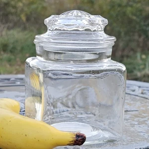 Anchor Hocking 3 3/4" Quadratisch 2 Tassen Glas Kanister mit Starburst Deckel - Bild 1 von 9