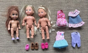 Barbie Kelly Clone Dolls Lot of 3 Simba dolls with dresses & shoes - OOAK TLC - Picture 1 of 24